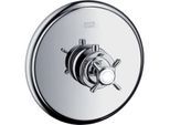 hansgrohe Axor Montreux Fertigmontageset 16815820 Unterputz-Thermostat, mit Kreuzgriff, brushed Nickel