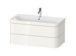 Duravit Happy D.2 Plus Möbelwaschtisch-Unterschrank HP4638O2222 97,5 x 49 cm, 1 Hahnloch, weiß hochglanz, 2 Schubkästen