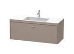Duravit Brioso c-bonded Waschtisch mit Unterbau BR4603O4343, 120x48cm, Basalt Matt, 1 Hahnloch