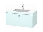 Duravit Brioso c-bonded Waschtisch mit Unterbau BR4602O1009 100x48, Lichtblau Matt/Chrom, 1 Hahnl.