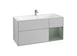 Villeroy und Boch Finion Waschtischunterschrank F070GMGJ 119,6x59,1cm, Regal rechts Olive Matt Lacquer, Light grey matt