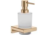 hansgrohe AddStoris Seifenspender 41745140 Wandmontage, 200 ml Glaseinsatz, Metall, brushed bronze
