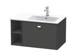 Duravit Brioso Waschtischunterbau BR401401049 820x479mm, Graphit Matt, Regal rechts, Griff Chrom