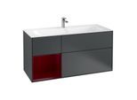 Villeroy und Boch Finion Waschtischunterschrank F060HBHG 119,6x59,1cm, Regal links Peony, Midnight Blue Matt Lacquer