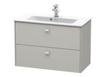 Duravit Brioso Waschtischunterbau BR411100707 Compact 820x553 mm, Betongrau Matt, 2 Auszüge