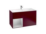 Villeroy und Boch Finion Waschtischunterschrank F030GJHB 99,6x59,1x49,8cm, Regal links Light grey matt, Peony Matt