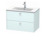 Duravit Brioso Waschtischunterbau BR410201009 820x553 mm, Lichtblau Matt/Chrom, 2 Auszüge