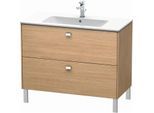 Duravit Brioso Waschtischunterbau BR440301052 1020x479mm, Europ. Eiche, 2 Auszüge, Griff Chrom
