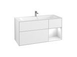 Villeroy und Boch Finion Waschtischunterschrank G070GFGF 119,6x59,1cm, Emotion, Regal rechts Glossy white lacquer, Glossy white lacquer