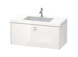 Duravit Brioso c-bonded Waschtisch mit Unterbau BR4602O1022, 100x48cm Weiß Hochgl./Chrom, 1 Hahnl.