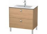 Duravit Brioso Waschtischunterbau BR440201052 820x479mm, Europ. Eiche, 2 Auszüge, Griff Chrom