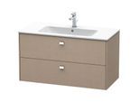 Duravit Brioso Waschtischunterbau BR410301075 1020x553 mm, Leinen, 2 Auszüge, Griff Chrom