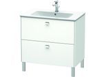 Duravit Brioso Waschtischunterschrank BR440201018 820x479mm, Weiß Matt, 2 Auszüge, Griff Chrom