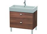 Duravit Brioso Waschtischunterbau BR443501079 784x459mm, Nussbaum Natur/Chrom, 2 Auszüge
