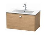 Duravit Brioso Waschtischunterbau BR400201052 820x479mm Europäische Eiche, 1 Auszug, Griff Chrom