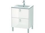 Duravit Brioso Waschtischunterschrank BR440101022 620x479mm, Weiß Hochglanz, 2 Auszüge, Griff Chrom