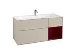 Villeroy und Boch Finion Waschtischunterschrank G070HBHH 119,6x59,1cm, Emotion, Regal rechts Peony, Sand Matt Lacquer