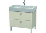 Duravit Brioso Waschtischunterbau BR443501091 784x459mm, Taupe, 2 Auszüge, Griff Chrom