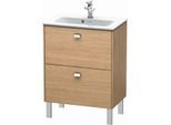 Duravit Brioso Waschtischunterbau BR440601052 620x389mm, Europ. Eiche, 2 Auszüge, Griff Chrom