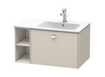 Duravit Brioso Waschtischunterbau BR401401091 820x479mm, Taupe, Regal rechts, Griff Chrom