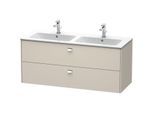 Duravit Brioso Waschtischunterbau BR410501091 1290x553 mm Taupe, 2 Auszüge, Griff Chrom