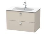 Duravit Brioso Waschtischunterbau BR410201091 820x553 mm, Taupe, 2 Auszüge, Griff Chrom