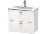 Duravit Brioso Waschtischunterschrank BR411001022 Compact 620x553 Weiß Hochgl., 2 Ausz., Griff Chrom