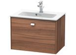 Duravit Brioso Waschtischunterbau BR401001079 620x389mm, Compact, Nussbaum Natur/Chrom, 1 Auszug