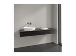 Villeroy und Boch Antao Waschtisch-Unterschrank L15050PD 160x19x50cm, Hahnlochbohrung, Waschbeckenplattenfarbe Lack, black matt lacquer