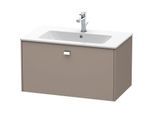 Duravit Brioso Waschtischunterbau BR400201043 820x479mm, Basalt Matt, 1 Auszug, Griff Chrom
