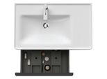 Duravit D-Neo Waschtisch-Unterschrank DE425803535 78,4 x 45,2 cm, Eiche Terra, wandhängend, 1 Auszug, Regalelement seitlich
