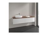 Villeroy und Boch Antao Waschtisch-Unterschrank L37012GF 160x36x50cm, Waschbeckenplattenfarbe warm walnut, glossy white lacquer