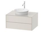 Duravit White Tulip Waschtisch-Unterschrank WT498503939 80 x 55 cm, Nordic Weiß Seidenmatt, wandhängend, 2 Schubkästen, 1 Konsolenplatte