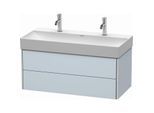 Duravit XSquare Waschtisch-Unterschrank XS416309797 98,4x39,7x46cm, 2 Schubkästen, Lichtblau seidenmatt