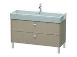 Duravit Brioso Waschtischunterbau BR443701075 1184x459mm, Leinen, 2 Auszüge, Griff Chrom