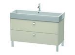 Duravit Brioso Waschtischunterbau BR443701091 1184x459mm, Taupe, 2 Auszüge, Griff Chrom
