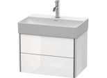 Duravit XSquare Waschtisch-Unterschrank XS416703636 58,4x39,7x39cm, 2 Schubkästen, weiß seidenmatt