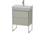 Duravit XSquare Waschtisch-Unterschrank XS445306060 58,4x49,1x39cm, 2 Auszüge, Taupe seidenmatt