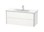 Duravit XSquare Waschtisch-Unterschrank XS417403636 121x56x47,8cm, 2 Schubkästen, weiß seidenmatt