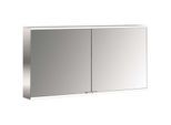 Emco prime Aufputz-Lichtspiegelschrank 949706347 1300x700mm, 2-türig, aluminium/weiss