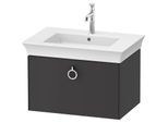 Duravit White Tulip Waschtisch-Unterschrank WT425105858 68,4 x 45,8 cm, Graphit Seidenmatt, wandhängend, 1 Auszug mit Griff