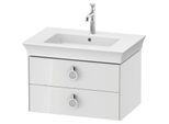Duravit White Tulip Waschtisch-Unterschrank WT435108585 68,4 x 45,8 cm, Weiß Hochglanz, wandhängend, 2 Schubkästen mit Griff