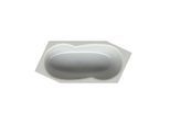 Bette BetteMetric 6-Eck-Badewanne 6841-002 manhattan, 206x90x45cm, Fußende links, Überlauf vorne