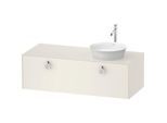 Duravit White Tulip Waschtisch-Unterschrank WT4982RH4H4 130 x 55 cm, Nordic Weiß Hochglanz, wandhängend, 1 Auszug mit Griff, Becken rechts