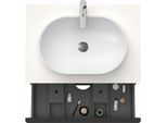 Duravit D-Neo Waschtisch-Unterschrank DE496702222 80 x 55 cm, Weiß Hochglanz, wandhängend, 2 Schubkästen, 1 Konsolenplatte