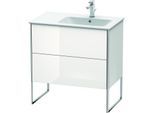Duravit XSquare Waschtisch-Unterschrank XS445202222 81x59,2x47,8cm, 2 Auszüge, Becken rechts, weiß hochglanz