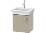 Duravit White Tulip Waschtisch-Unterschrank WT4250L6060 38,4 x 29,8 cm, Taupe Seidenmatt, wandhängend, 1 Türe mit Griff, links
