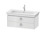 Duravit White Tulip Waschtisch-Unterschrank WT435208585 98,4 x 45,8 cm, Weiß Hochglanz, wandhängend, 2 Schubkästen mit Griff
