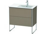 Duravit XSquare Waschtisch-Unterschrank XS445207575 81x59,2x47,8cm, 2 Auszüge, Becken rechts, Leinen
