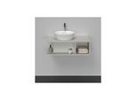 Duravit D-Neo Waschtisch-Unterschrank DE492800707 80 x 55 cm, Betongrau Matt, wandhängend, 1 Fach, 1 Konsolenplatte